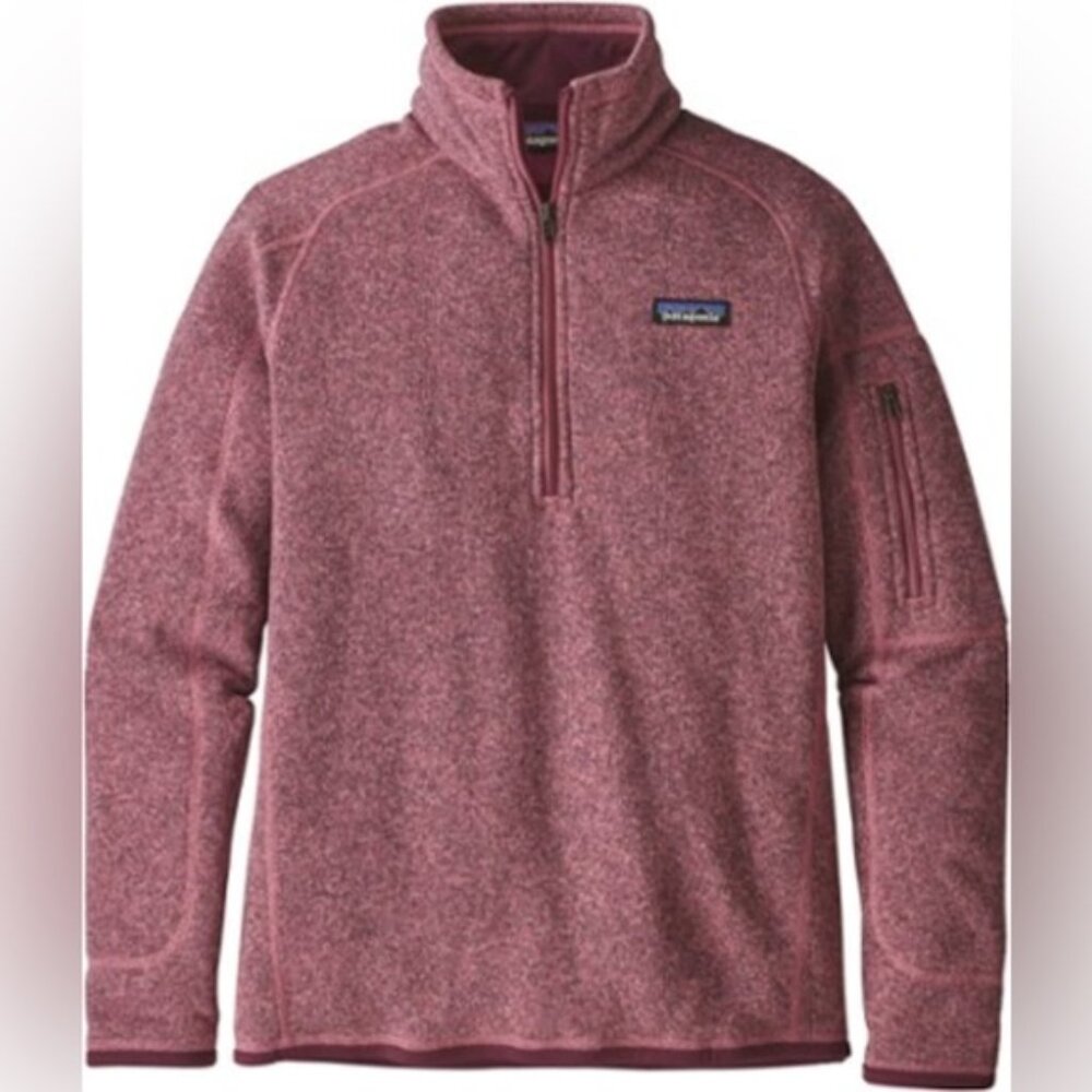 EUC Patagonia Women's Quarter Zip Pullover Better Sweater in Kiln Pink